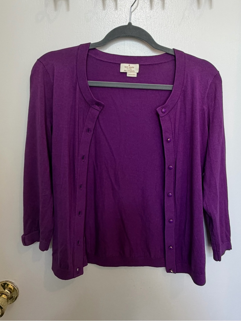 kate spade Purple Crewneck Knit Top
